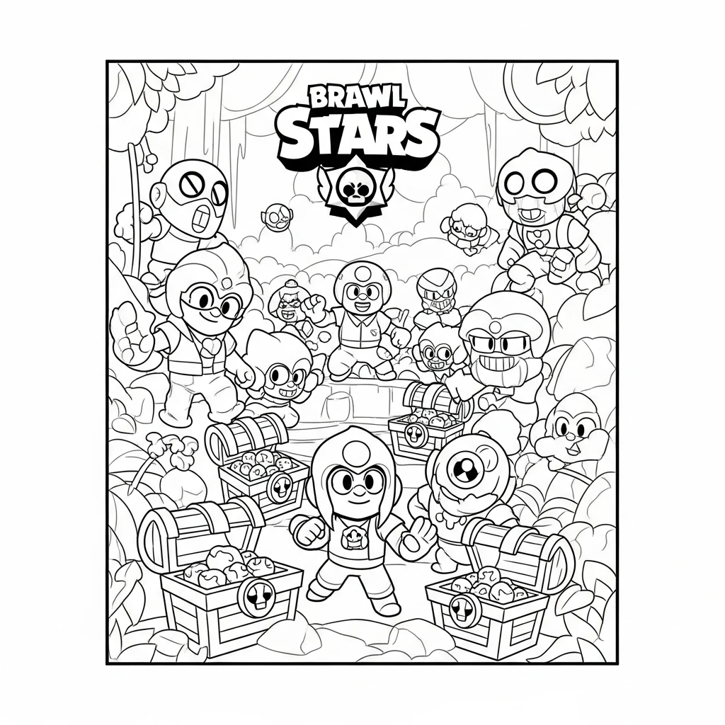 Coloriage Brawl Stars Aventure à Imprimer