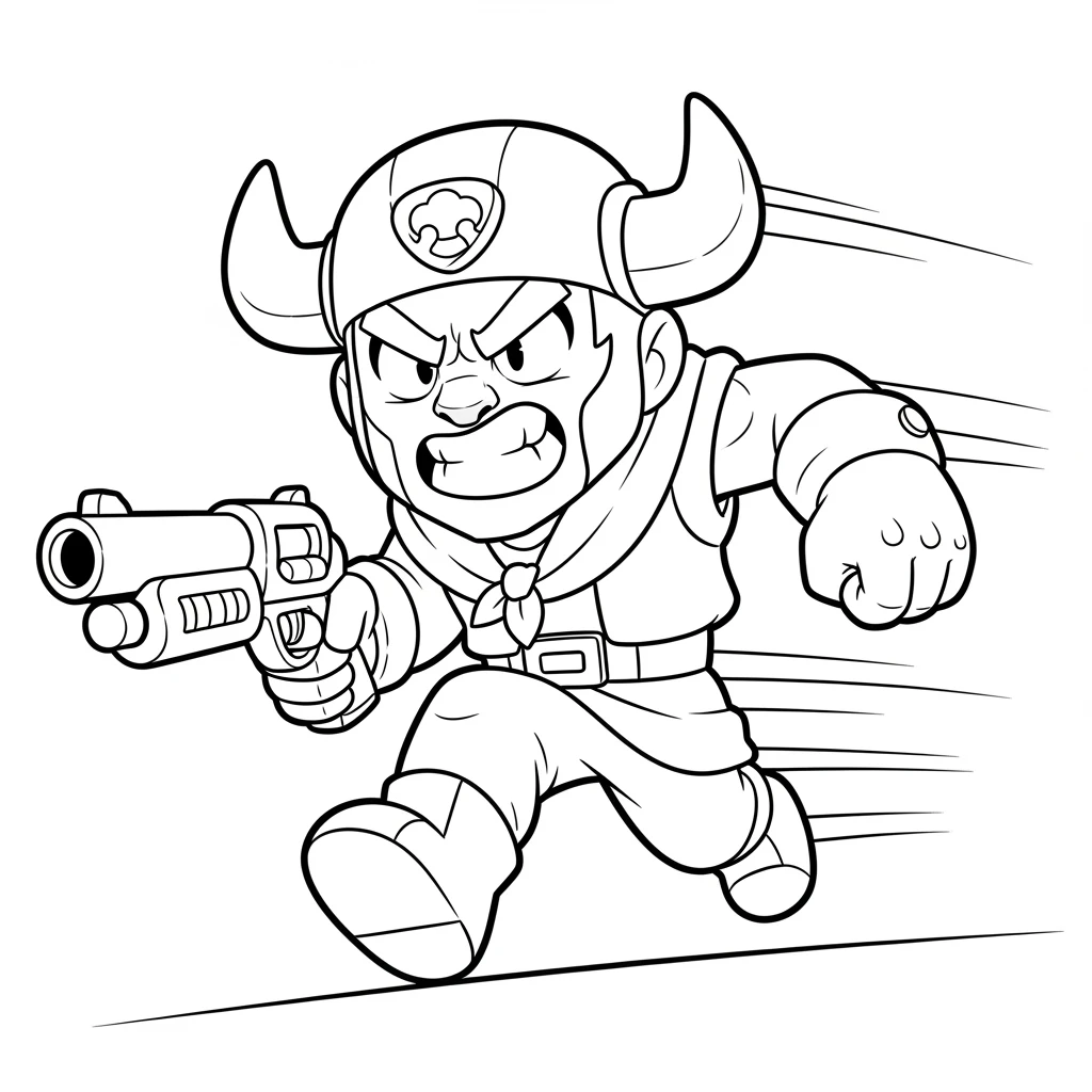 Coloriage Brawl Stars Bull à Imprimer