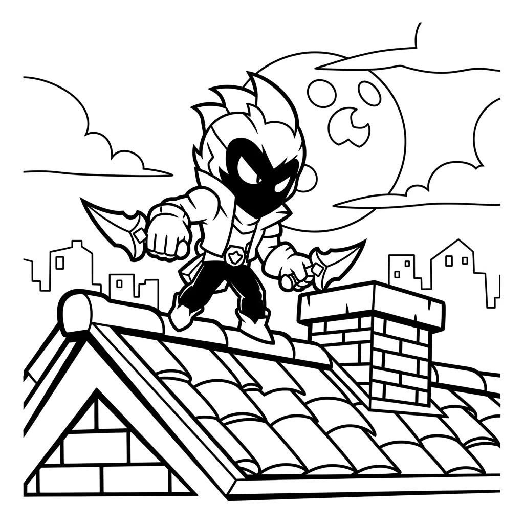 Coloriage Brawl Stars Crow à Imprimer