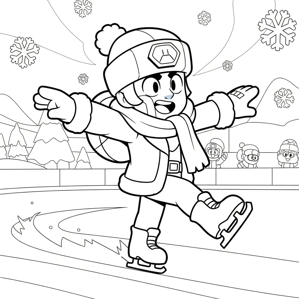 Coloriage Brawl Stars Gale Glissant à Imprimer
