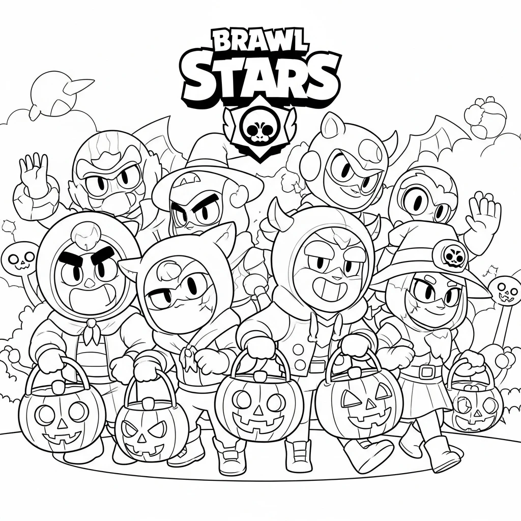 Coloriage Brawl Stars Halloween à Imprimer