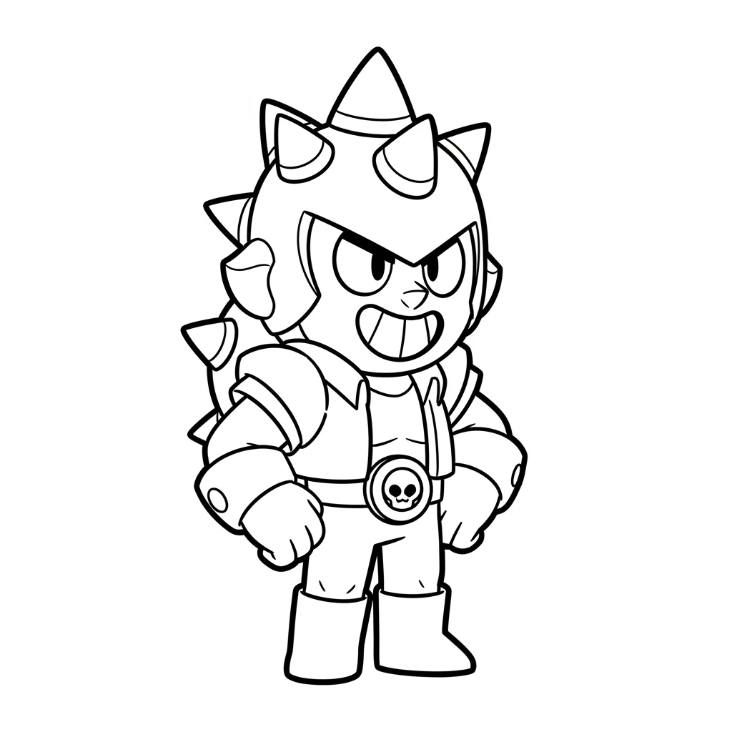 Coloriage Brawl Stars Spike à Imprimer