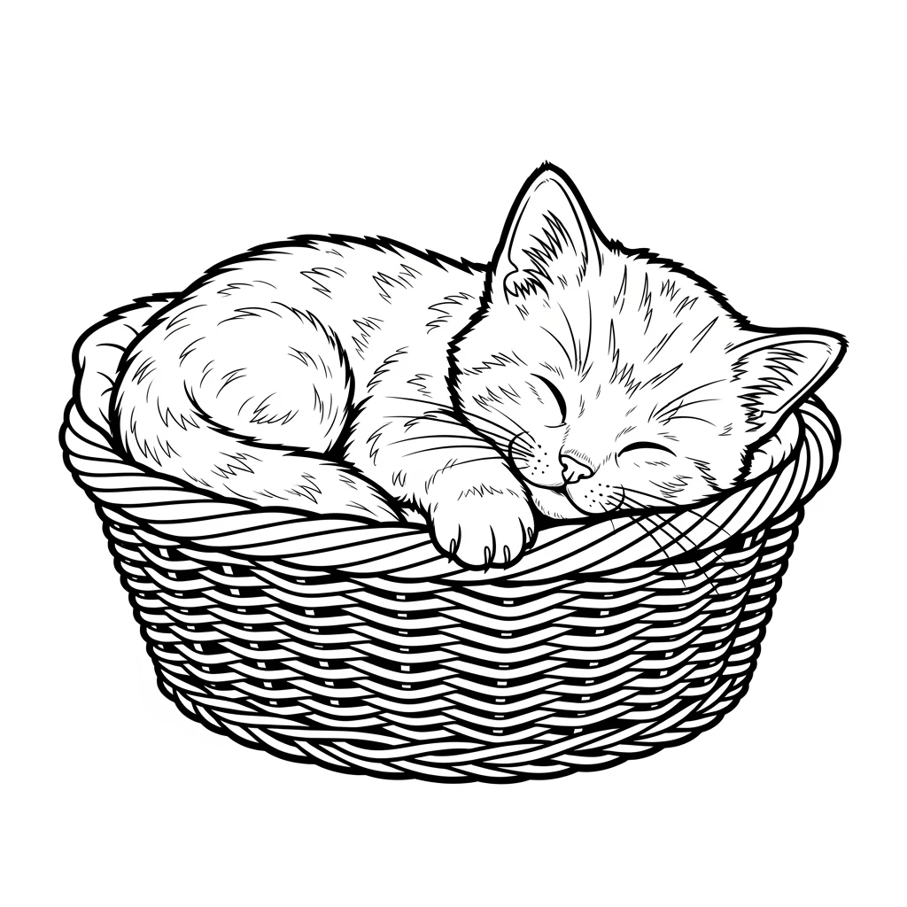 Coloriage Chats Bébé à Imprimer