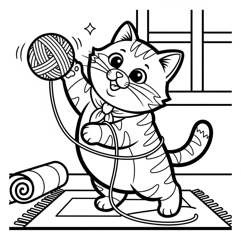 Coloriage Chats Mignons à Imprimer