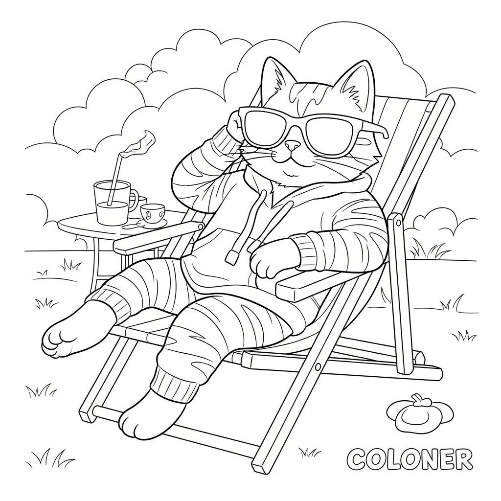 Coloriage Chats Star à Imprimer