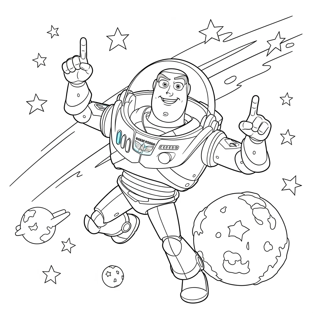 Coloriage Disney Buzz Lightyear à Imprimer