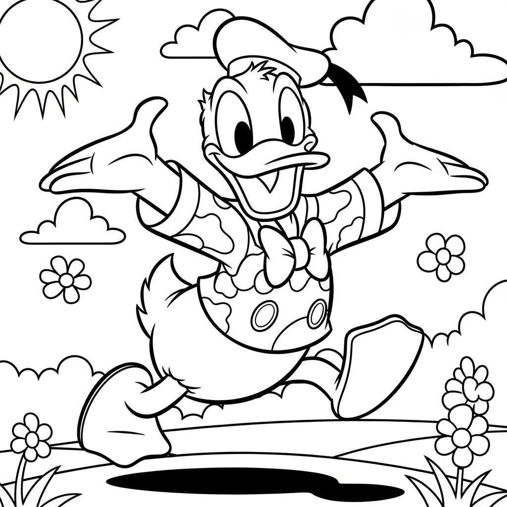 Coloriage Disney Donald à Imprimer