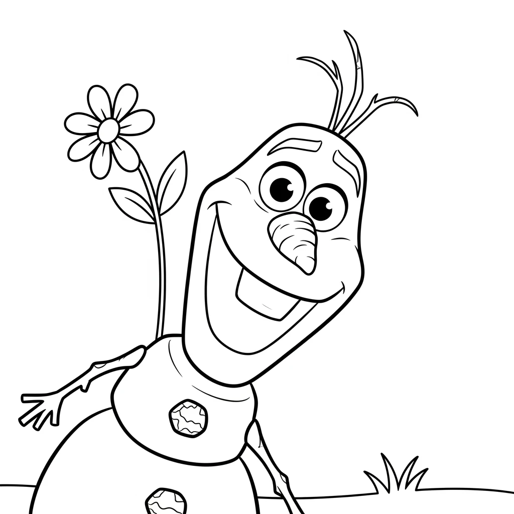 Coloriage Disney Olaf à Imprimer