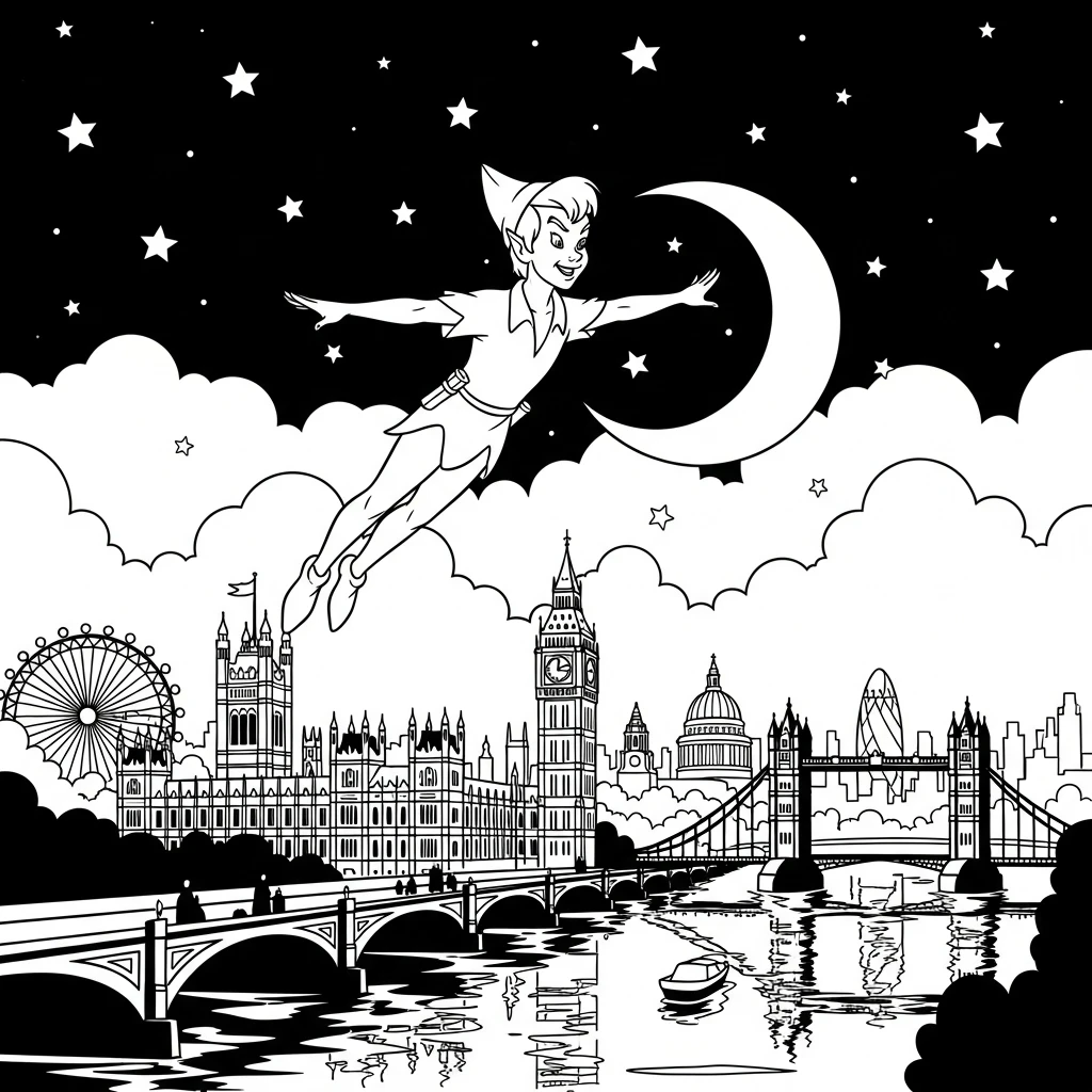 Coloriage Disney Peter Pan à Imprimer