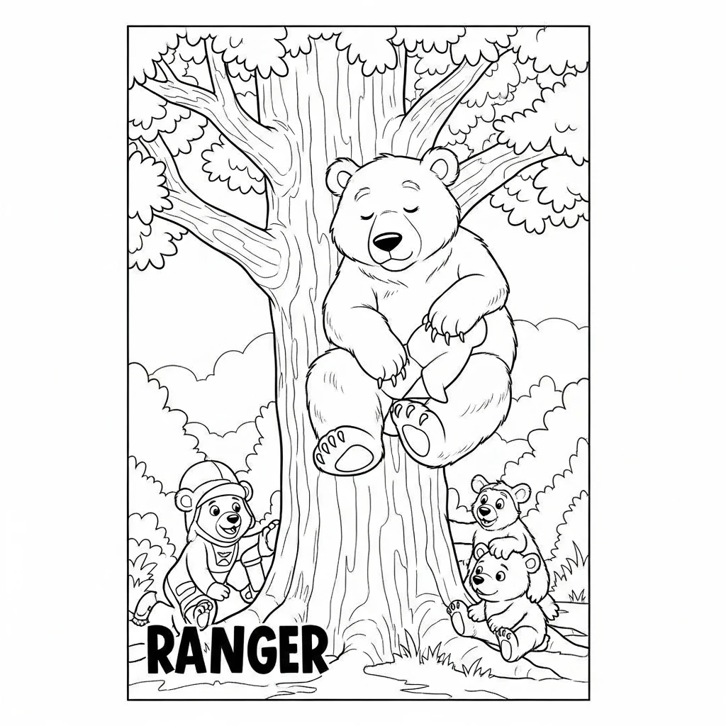 Coloriage Disney Rangé Ours à Imprimer