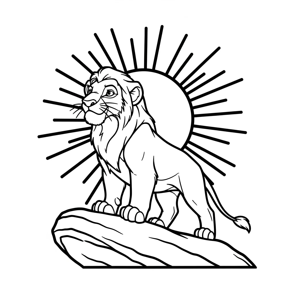 Coloriage Disney Simba à Imprimer