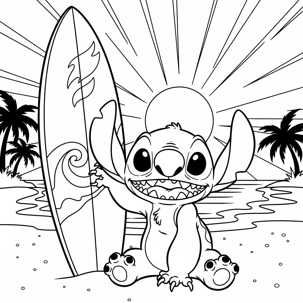 Coloriage Disney Stitch à Imprimer