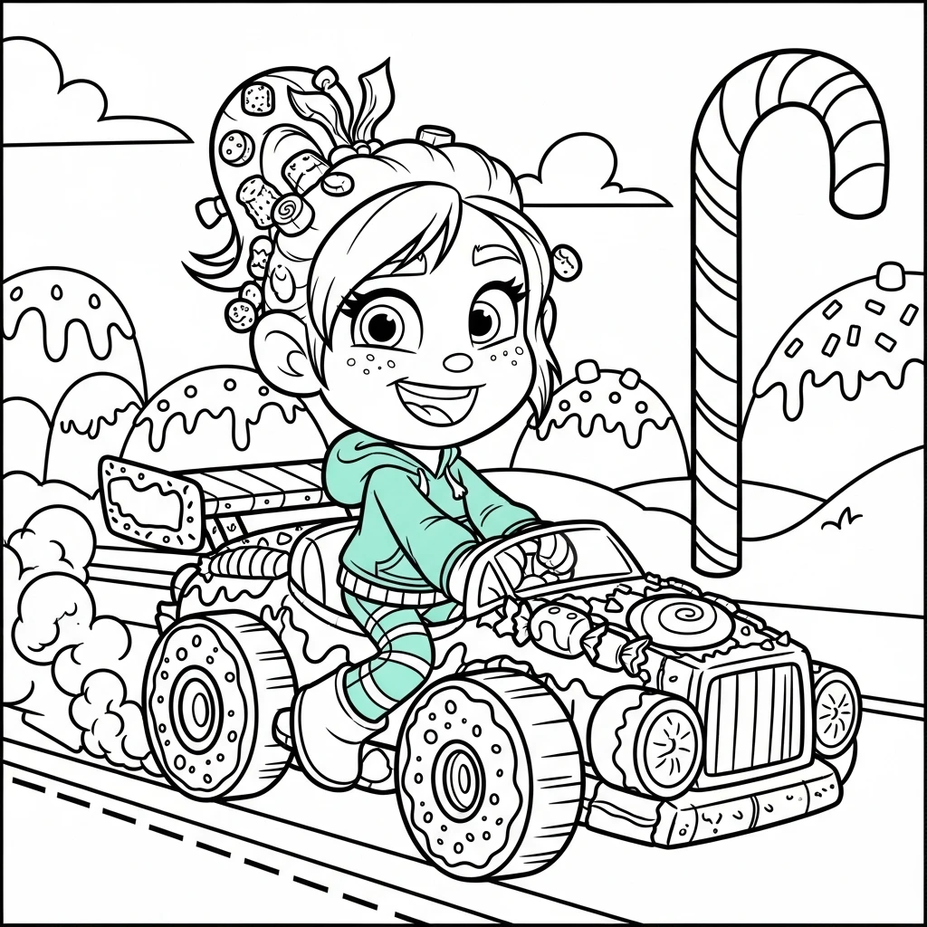 Coloriage Disney Vanellope à Imprimer