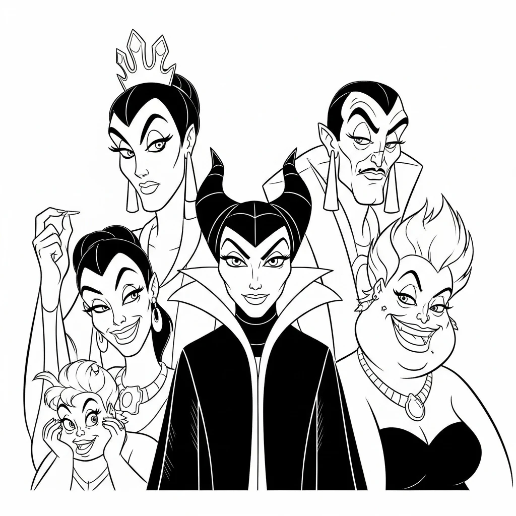 Coloriage Disney Villains à Imprimer