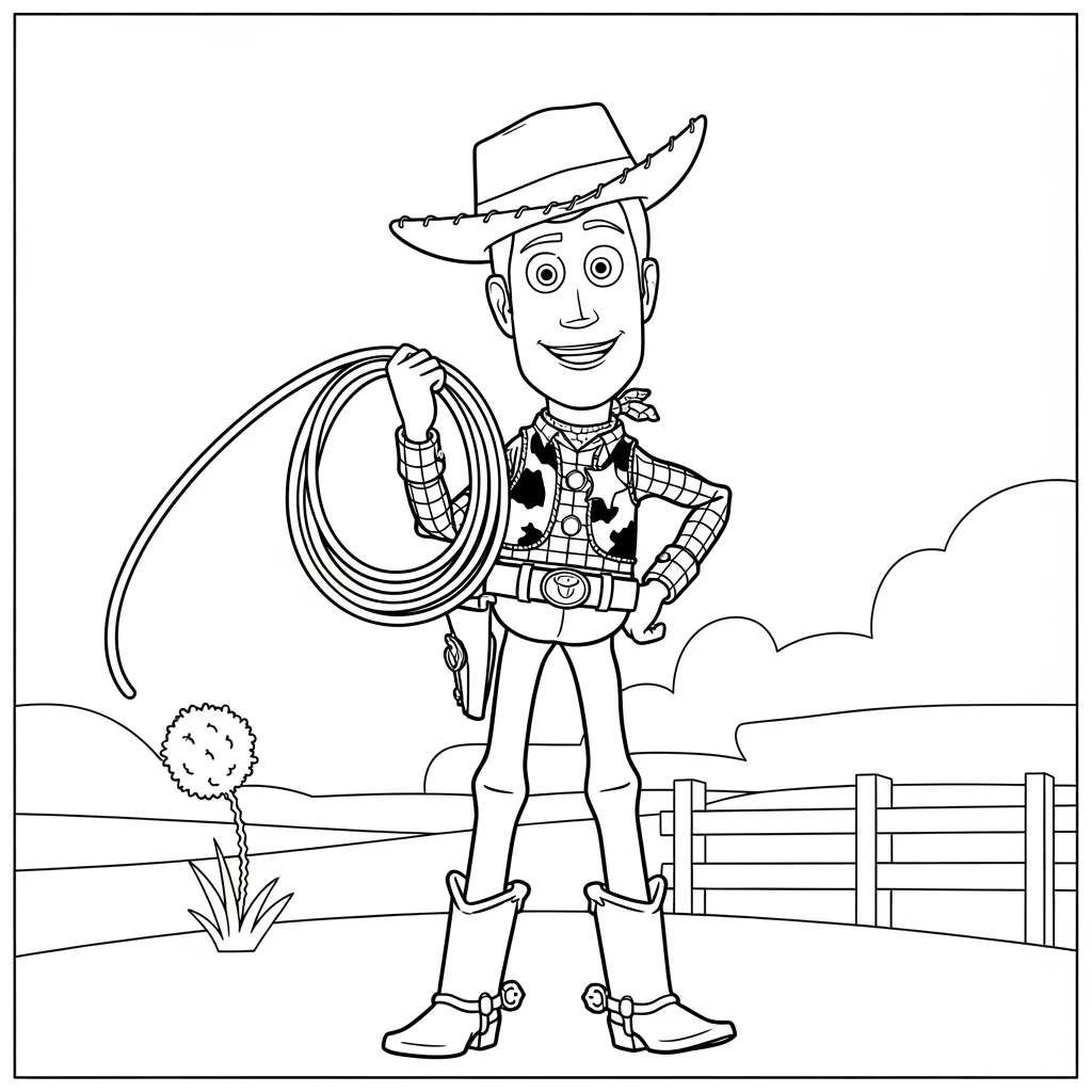 Coloriage Disney Woody à Imprimer