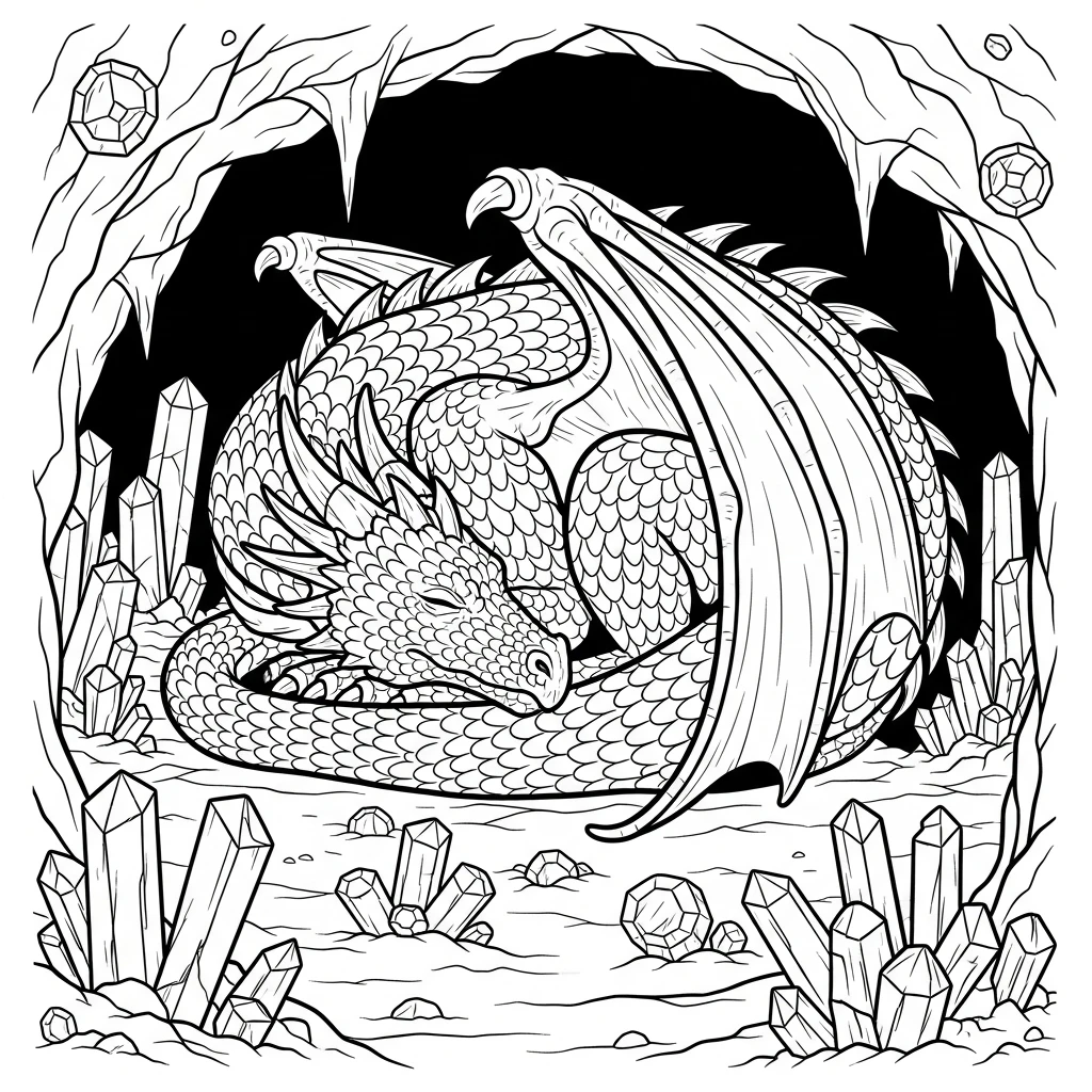 Coloriage Dragon des Cavernes à Imprimer