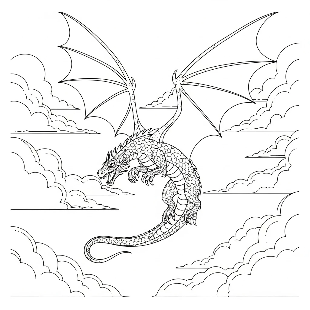 Coloriage Dragon des Cieux à Imprimer