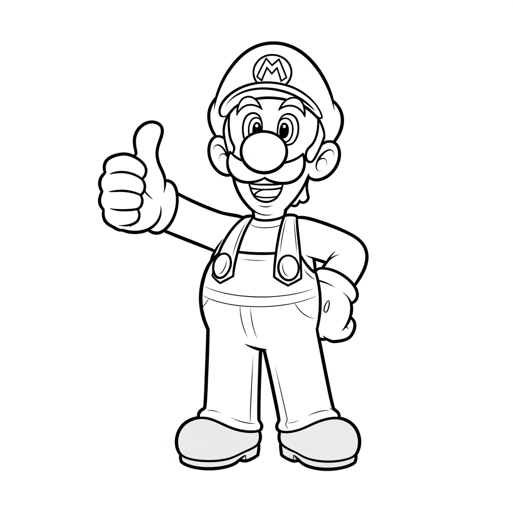 Coloriage Mario et Luigi à Imprimer