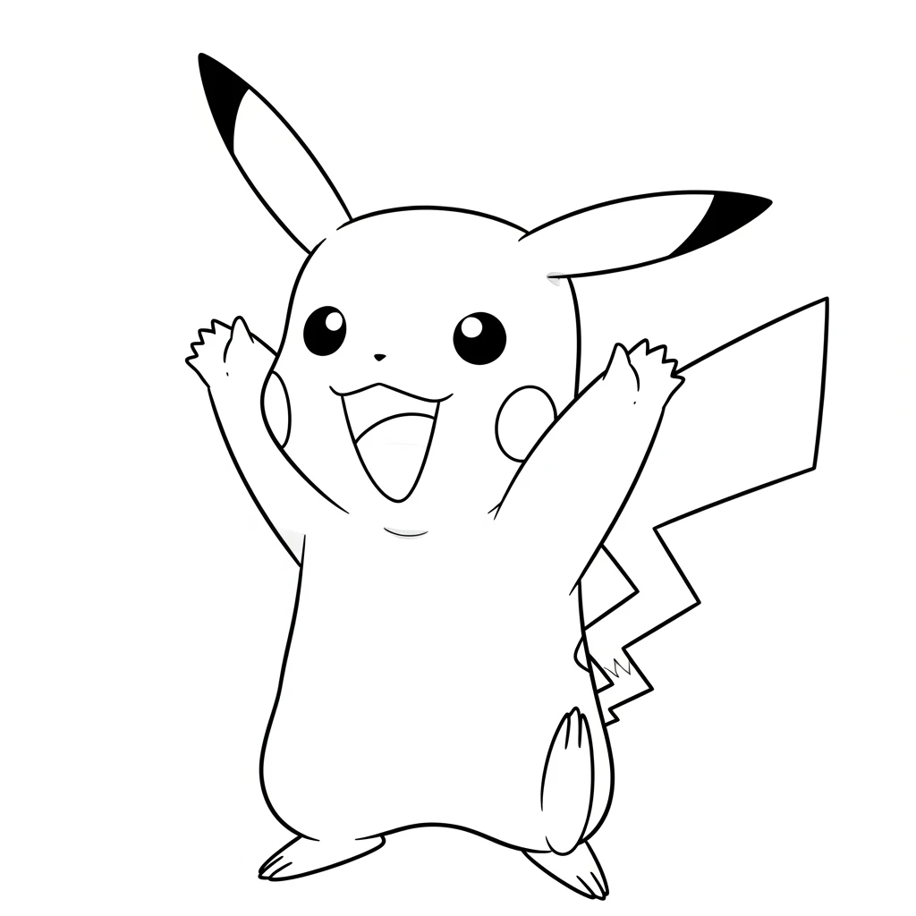 Coloriage Pokémon Pikachu à Imprimer