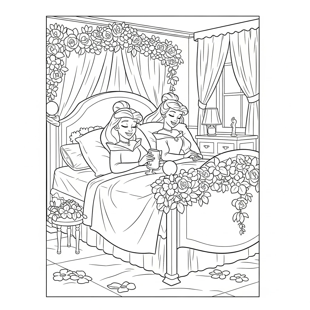 Coloriage Princesses Disney Rêve à Imprimer