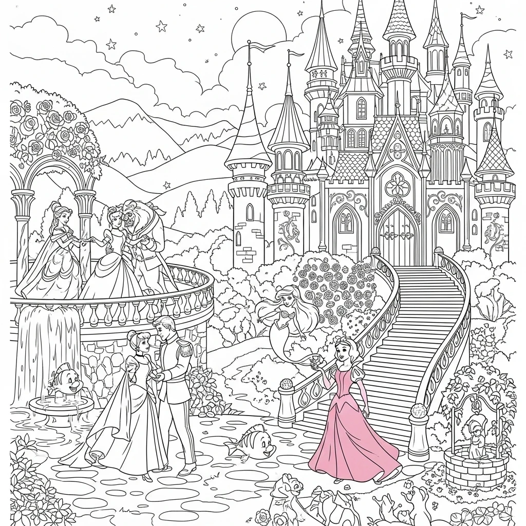 Coloriage Princesses Disney à Imprimer