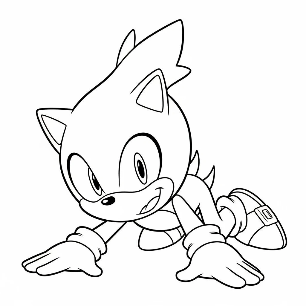 Coloriage Sonic Bebé à Imprimer