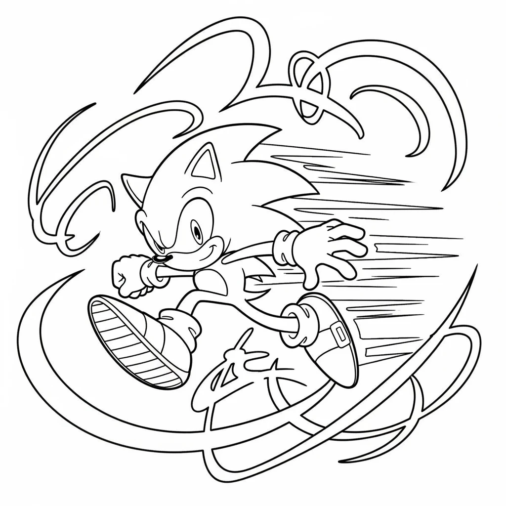 Coloriage Sonic Hyper à Imprimer
