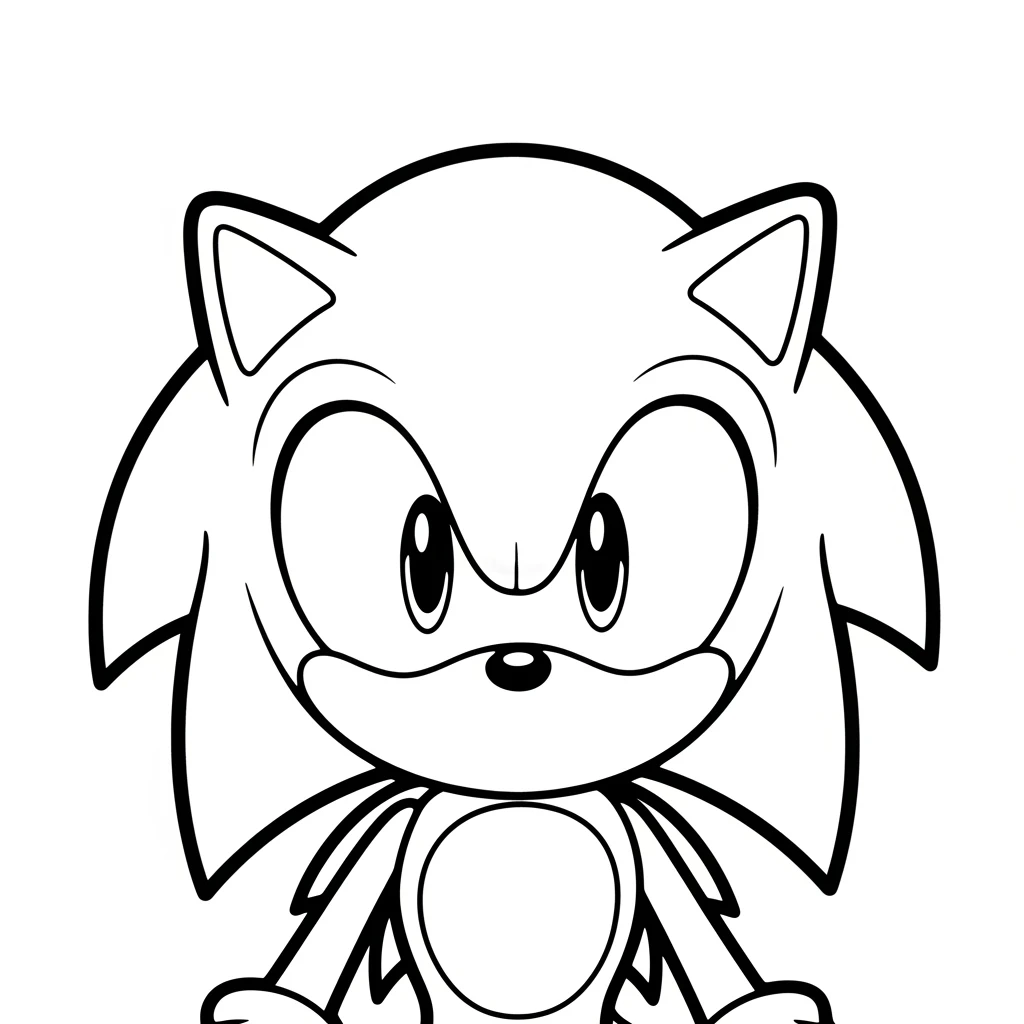 Coloriage Sonic Mignon à Imprimer