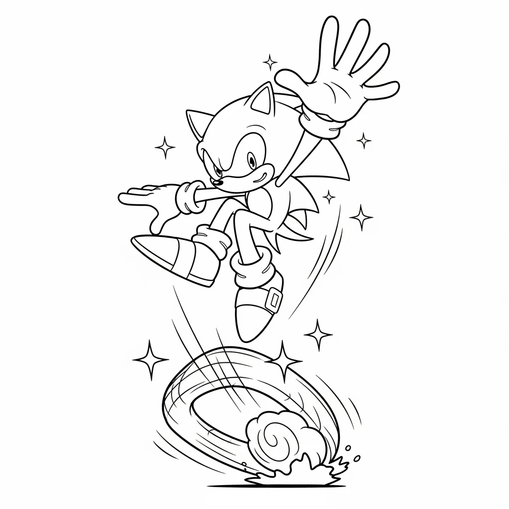 Coloriage Sonic Miraculeux à Imprimer