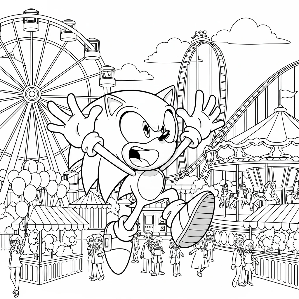 Coloriage Sonic Sream à Imprimer