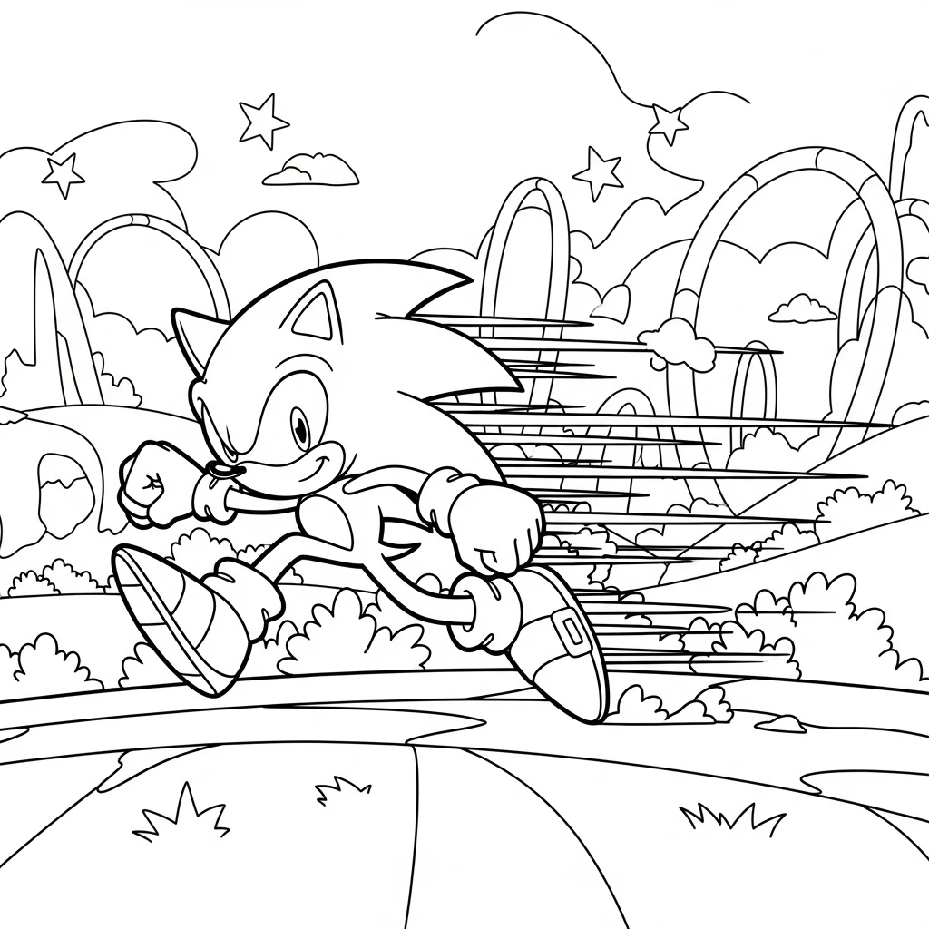 Coloriage Sonic à Imprimer