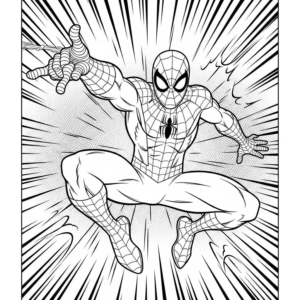 Coloriage Spider-Man Légendaire à Imprimer