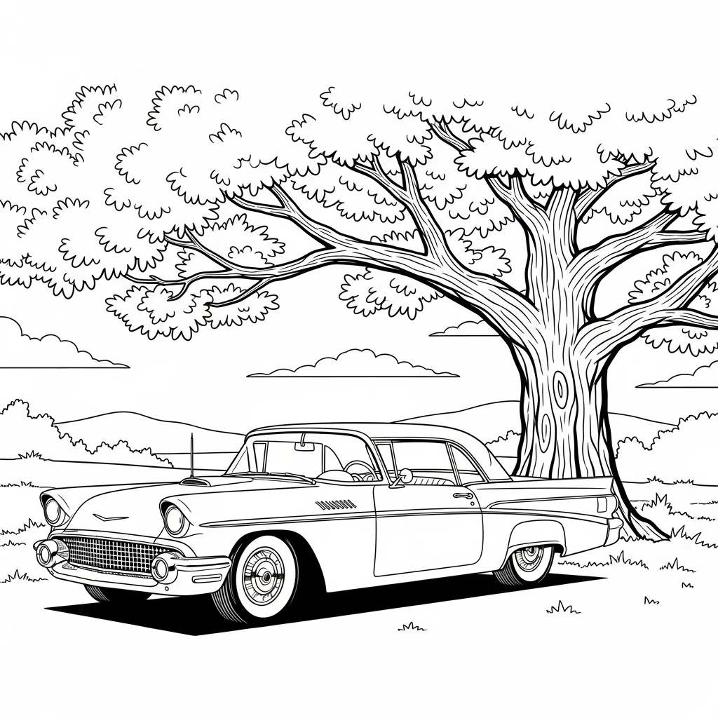 Coloriage Voiture Vintage à Imprimer