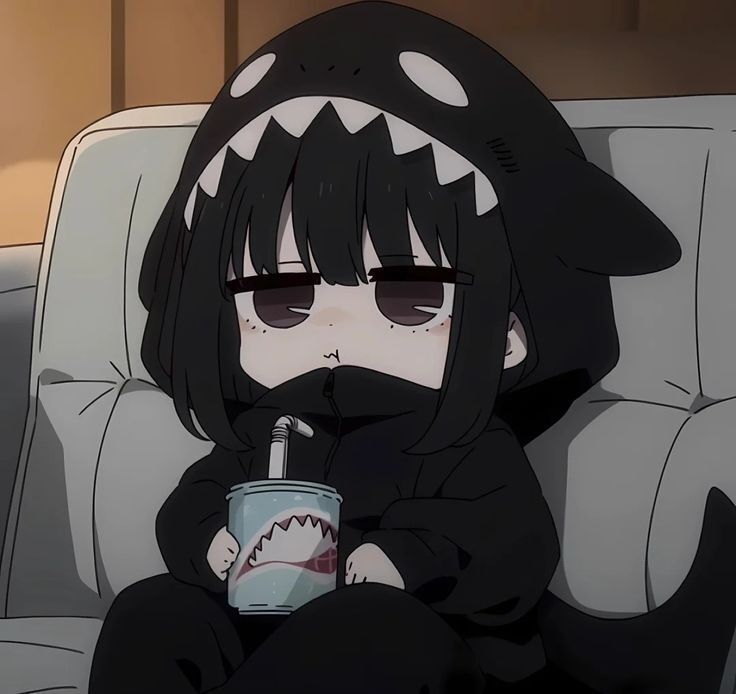 Anime com Tubarão para Foto de Perfil