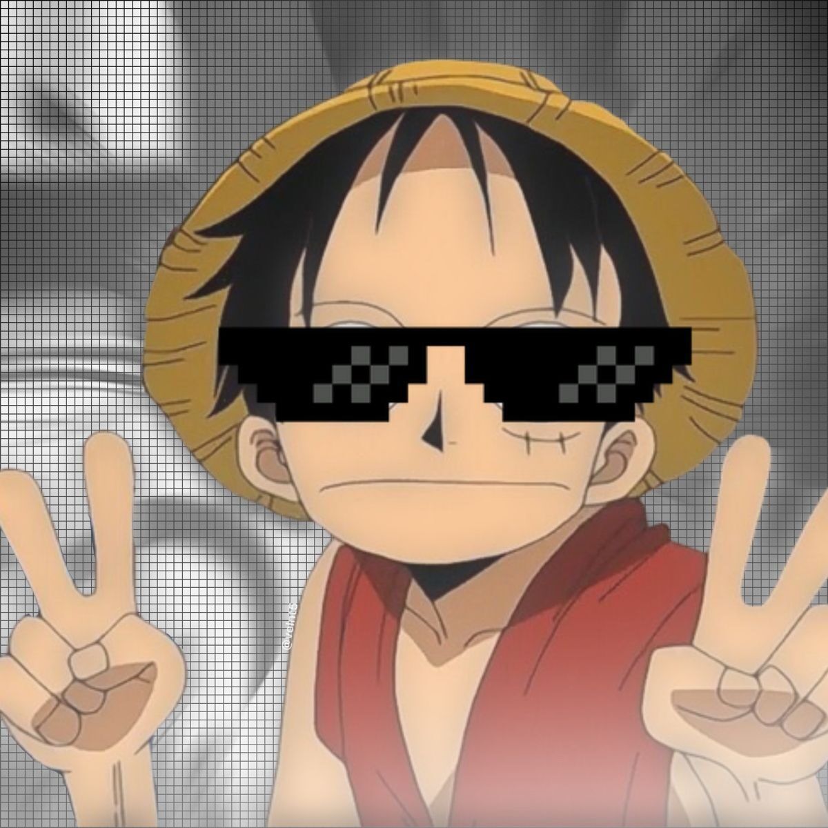 Anime Masculino com Chapéu e Gestos de Paz