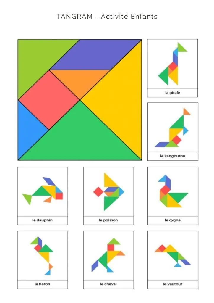 Atividades de tangram para imprimir e aprender brincando