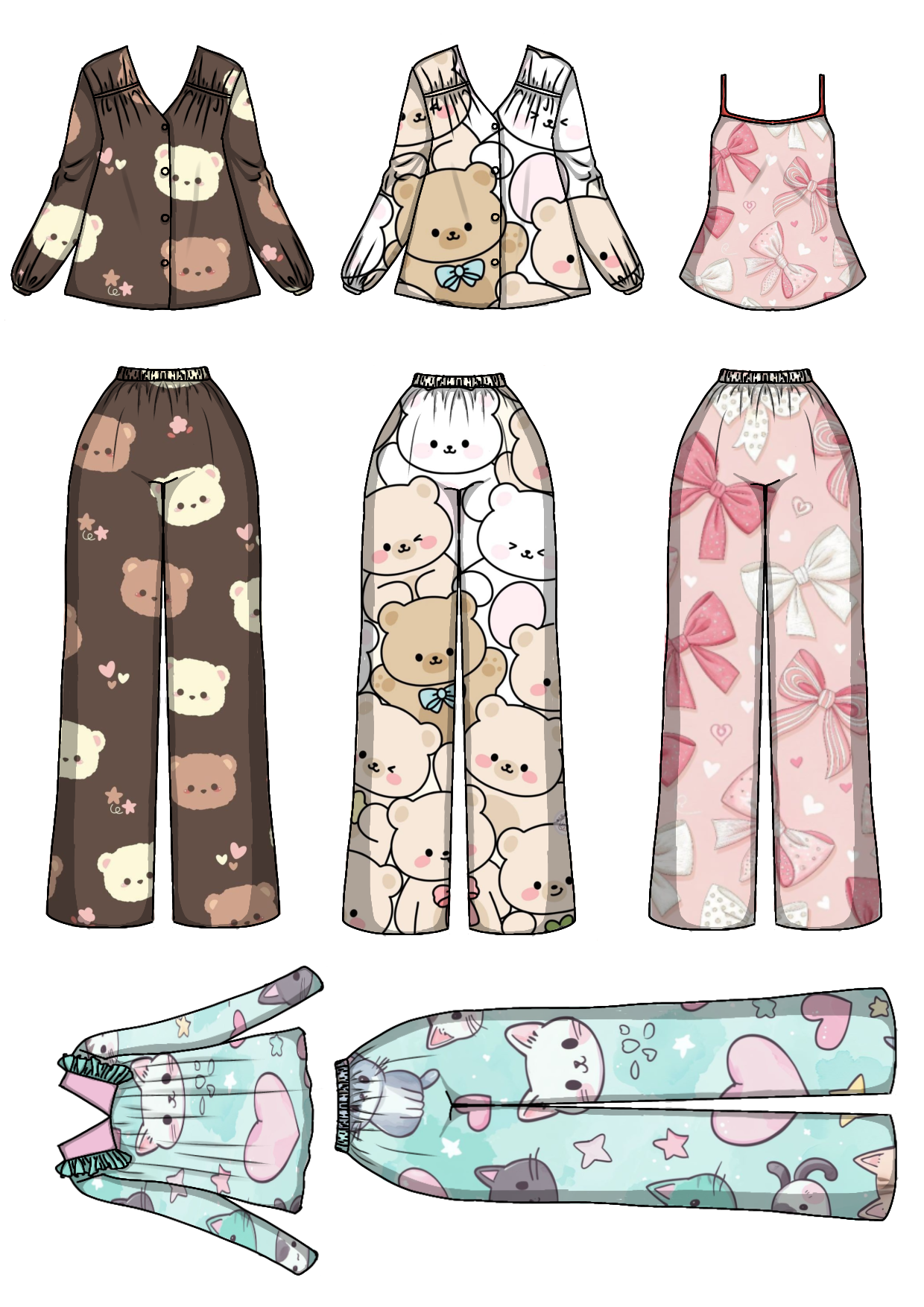 Bonecas de Papel e Roupas Fofas para Imprimir e Vestir