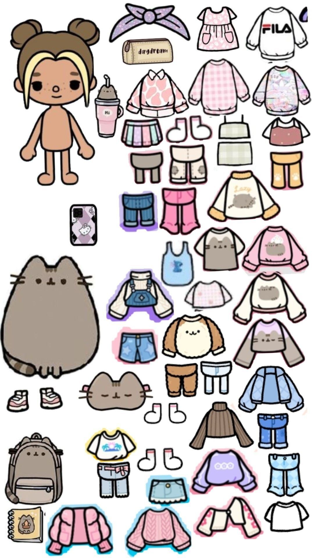 Bonecas Toca Life World para imprimir com moda e animais