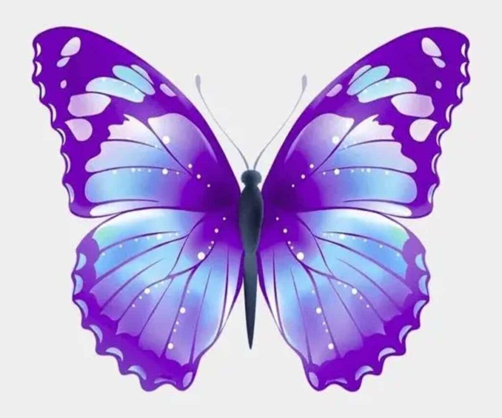 Borboleta Roxa e Azul para Imprimir e Criar Arte