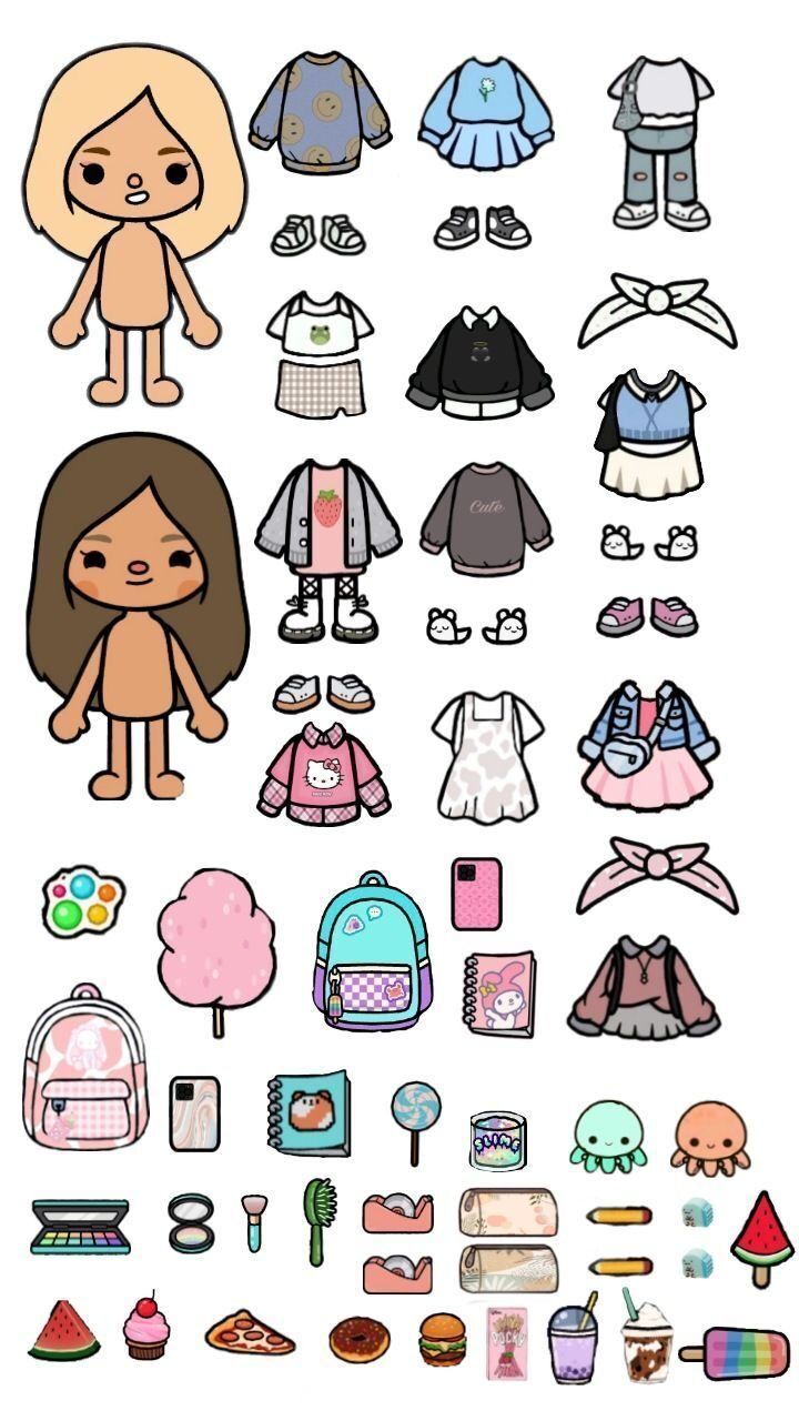 Coleção de Bonecas Toca Life World para Imprimir e Brincar