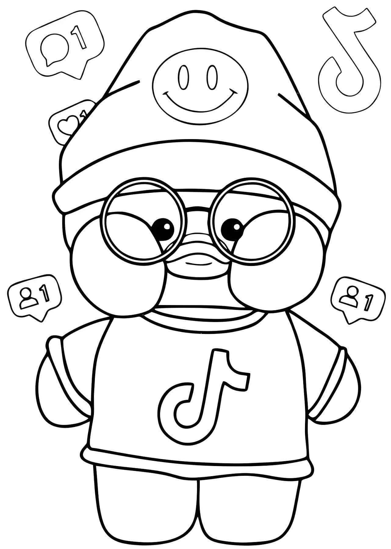 Desenho de Pato de Papel para Colorir e Imprimir