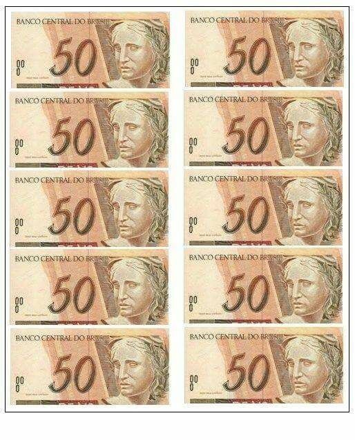 Dinheiro de Brinquedo: Notas de 50 Reais para Imprimir