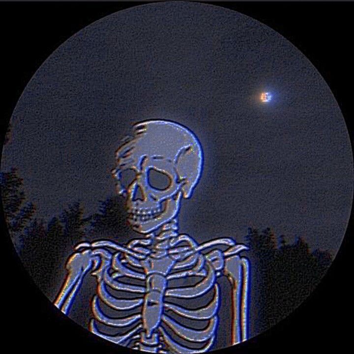 Esqueleto Neon: Foto de Perfil Criativa