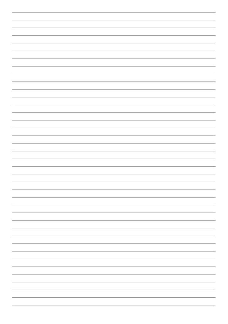 Folhas de Caderno para Impressão com Linhas Horizontais Azuis
