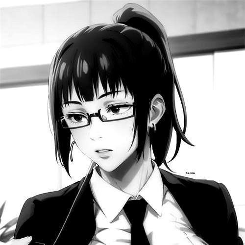 Foto de Anime Feminina para Perfil em Preto e Branco