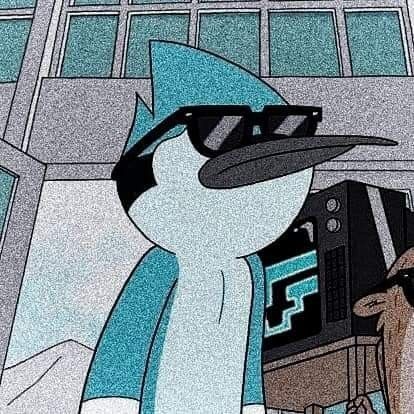 Foto de Perfil Desenho Animado Azul e Branco