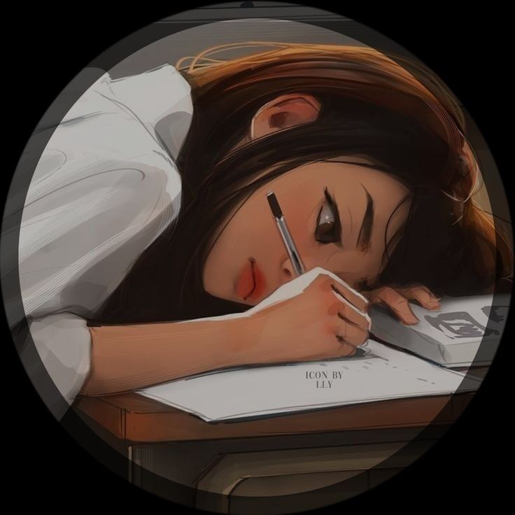 Foto de Perfil Feminino: Desenho de Garota Criativa