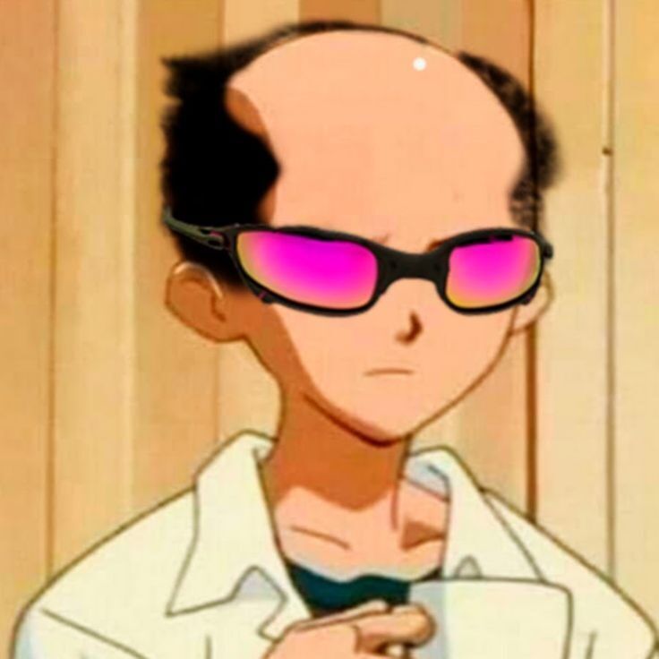 Foto de Perfil Masculino de Anime com Óculos Rosa