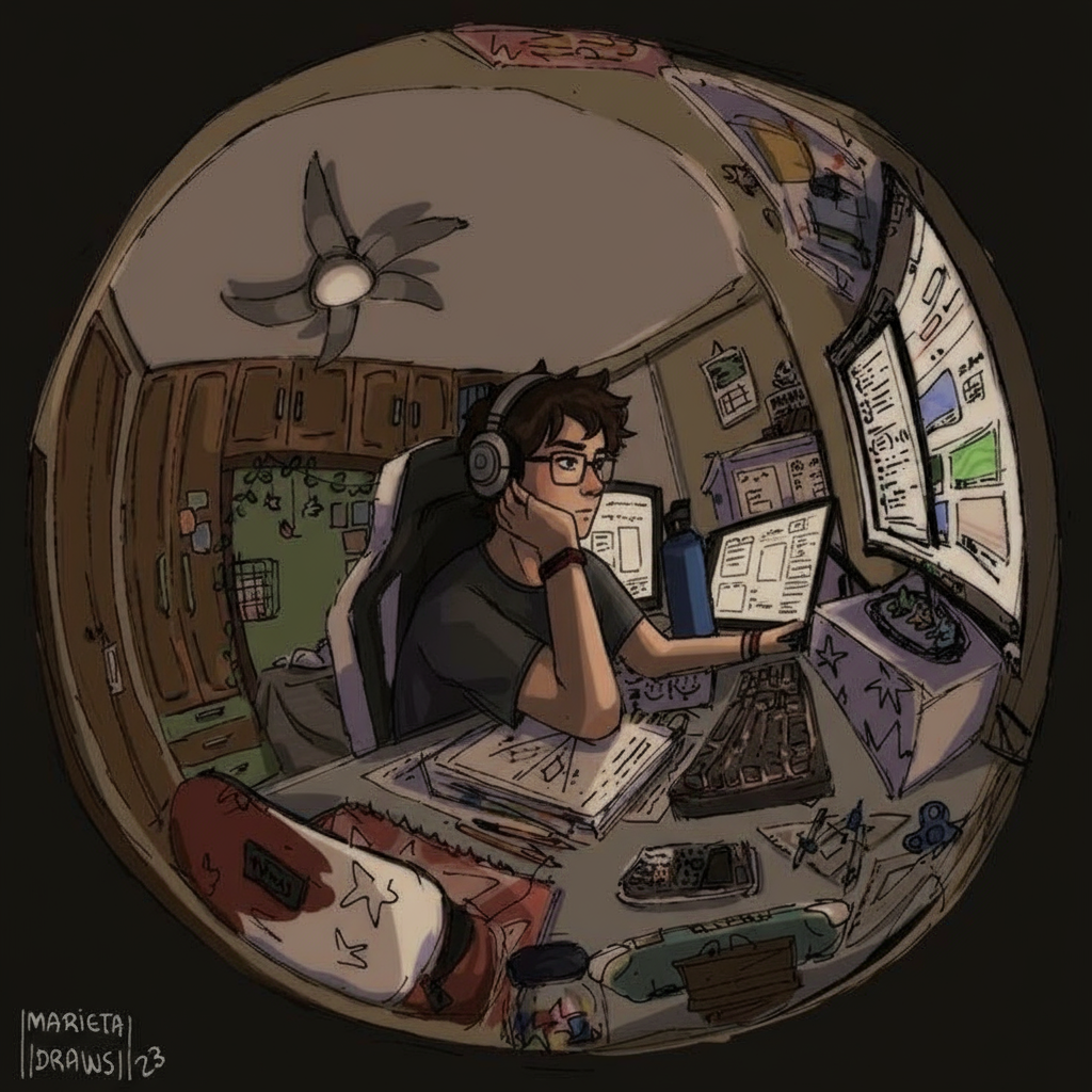 Foto para Perfil do Whatsapp em Quarto Desorganizado
