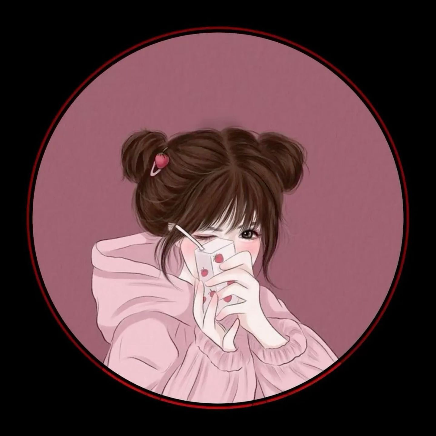 Ilustração de Mulher Jovem para Foto de Perfil Feminino